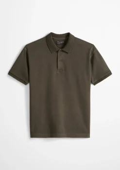Poloshirt loose aus schwerem Bio-Baumwoll-Jersey