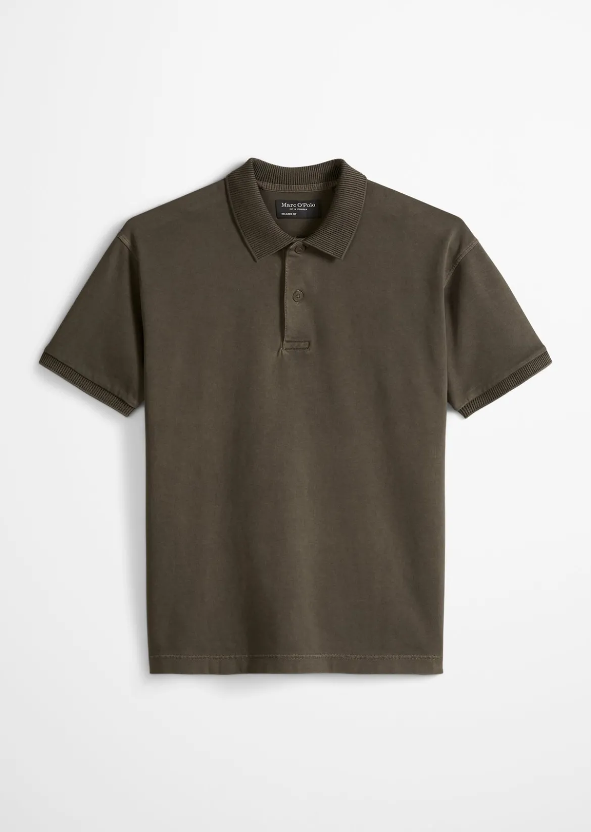 Poloshirt loose aus schwerem Bio-Baumwoll-Jersey