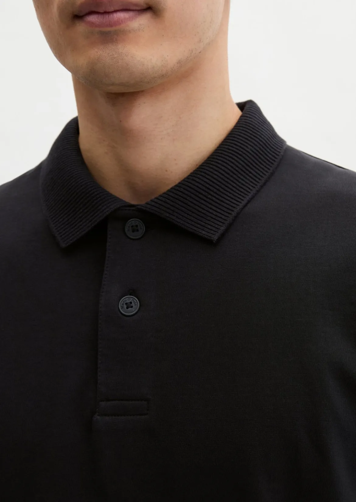 Poloshirt loose aus schwerem Bio-Baumwoll-Jersey