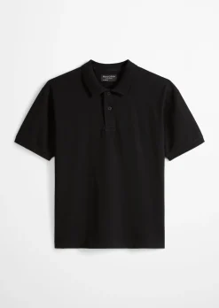 Poloshirt loose aus schwerem Bio-Baumwoll-Jersey