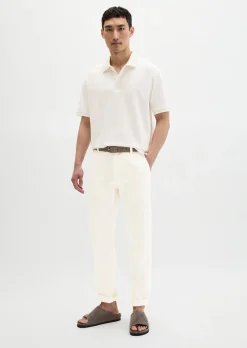 Poloshirt loose aus schwerem Bio-Baumwoll-Jersey