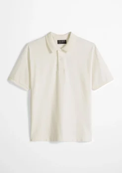 Poloshirt loose aus schwerem Bio-Baumwoll-Jersey