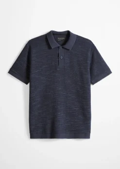 Poloshirt loose aus weichem Bouclé-Jersey