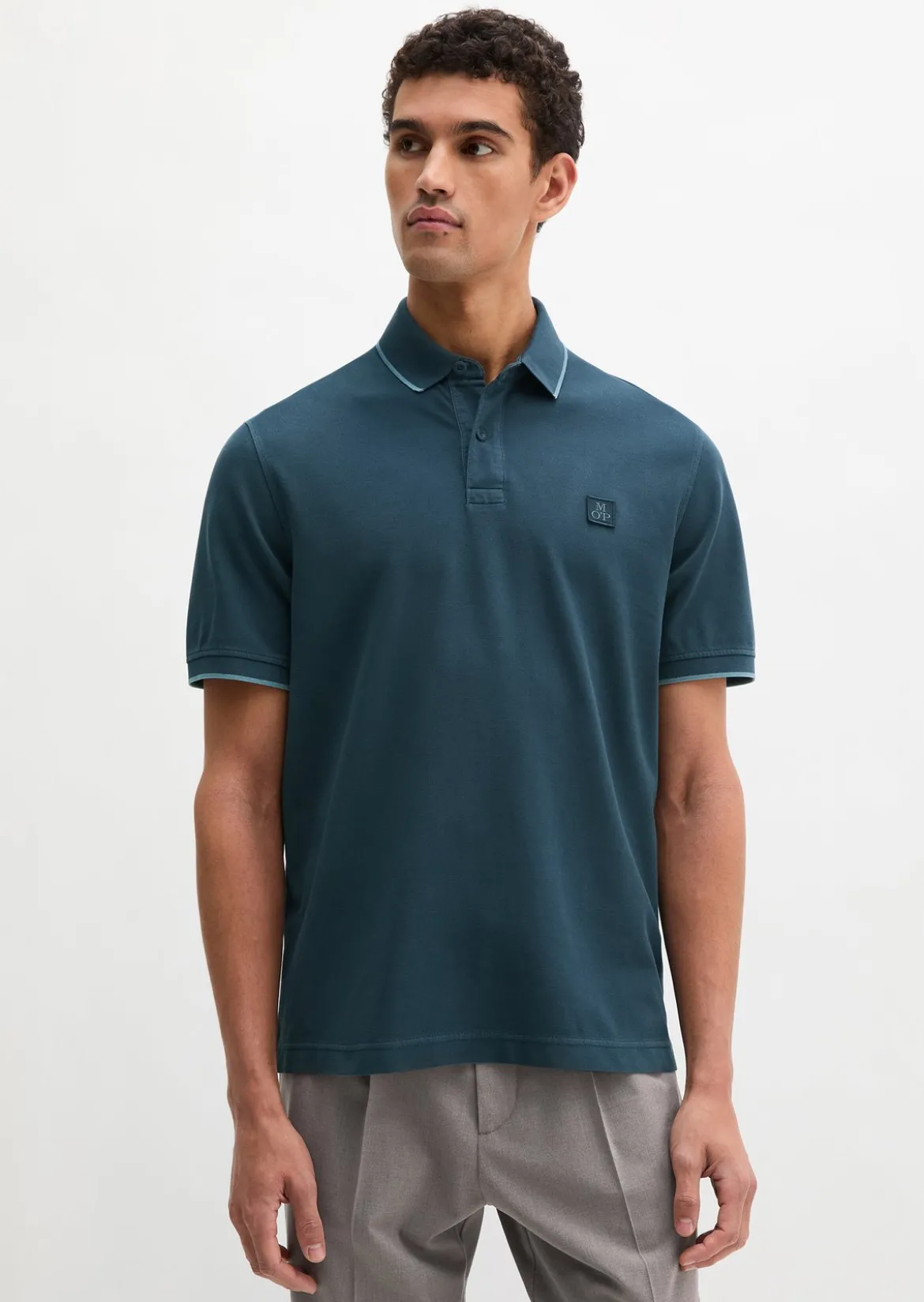 Poloshirt Piqué regular garment-dyed aus reiner Bio-Baumwolle