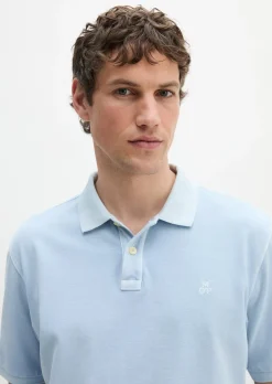 Poloshirt Piqué regular garment-dyed aus Bio-Baumwolle