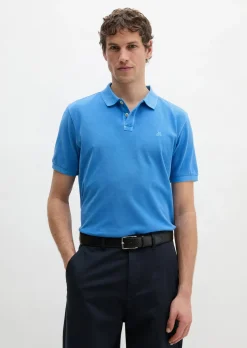 Poloshirt Piqué regular garment-dyed aus Bio-Baumwolle