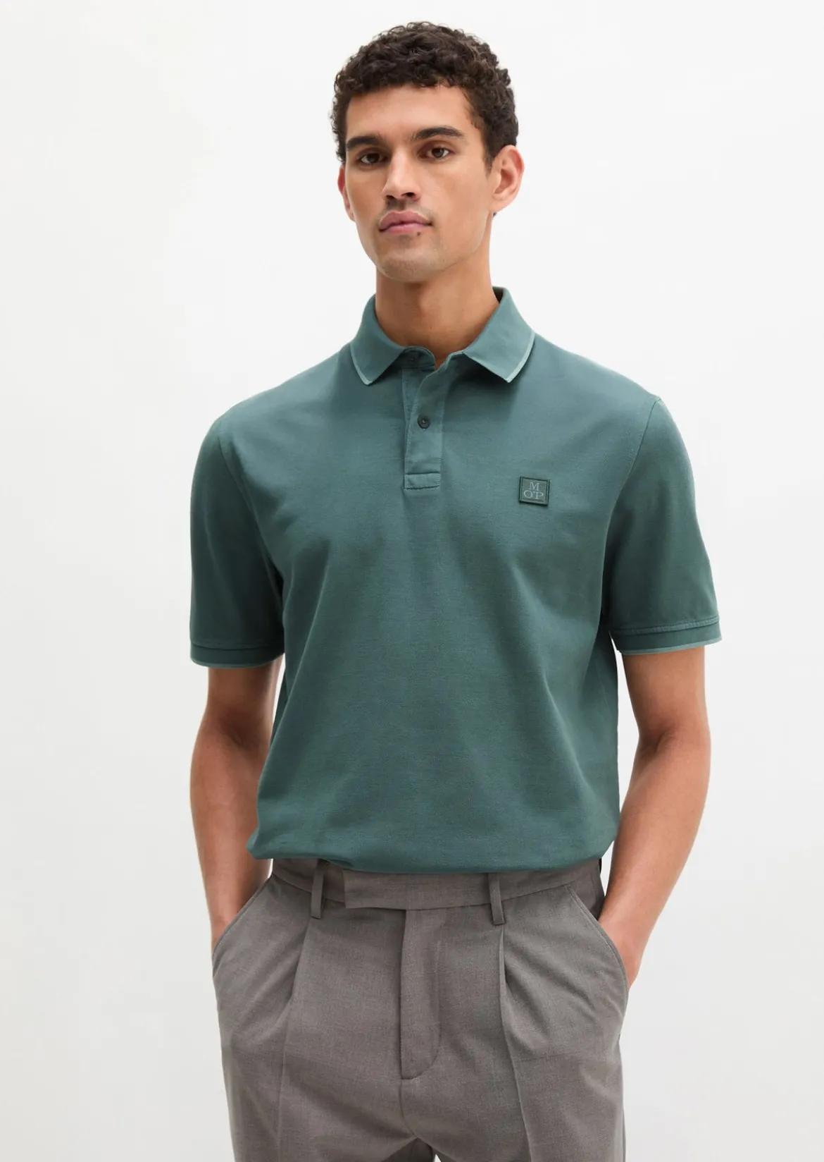 Poloshirt Piqué regular garment-dyed aus reiner Bio-Baumwolle