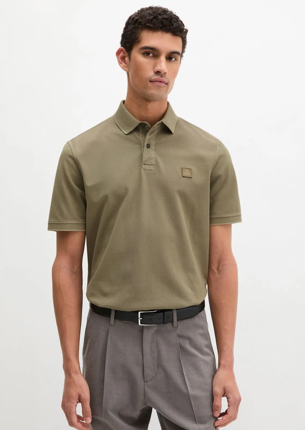 Poloshirt Piqué regular garment-dyed aus reiner Bio-Baumwolle