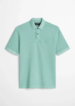 Poloshirt Piqué regular garment-dyed aus reiner Bio-Baumwolle