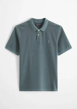 Poloshirt Piqué regular garment-dyed aus Bio-Baumwolle