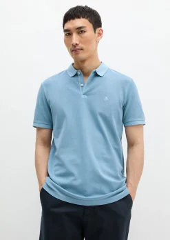 Poloshirt Piqué shaped garment-dyed aus Organic Cotton-Stretch