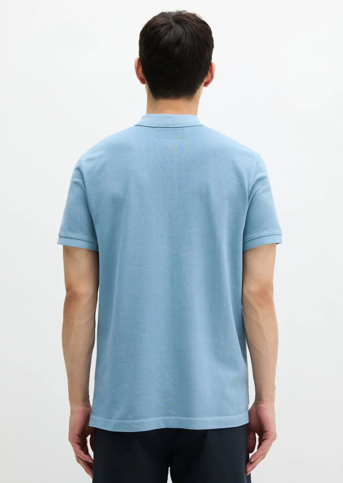 Poloshirt Piqué shaped garment-dyed aus Organic Cotton-Stretch