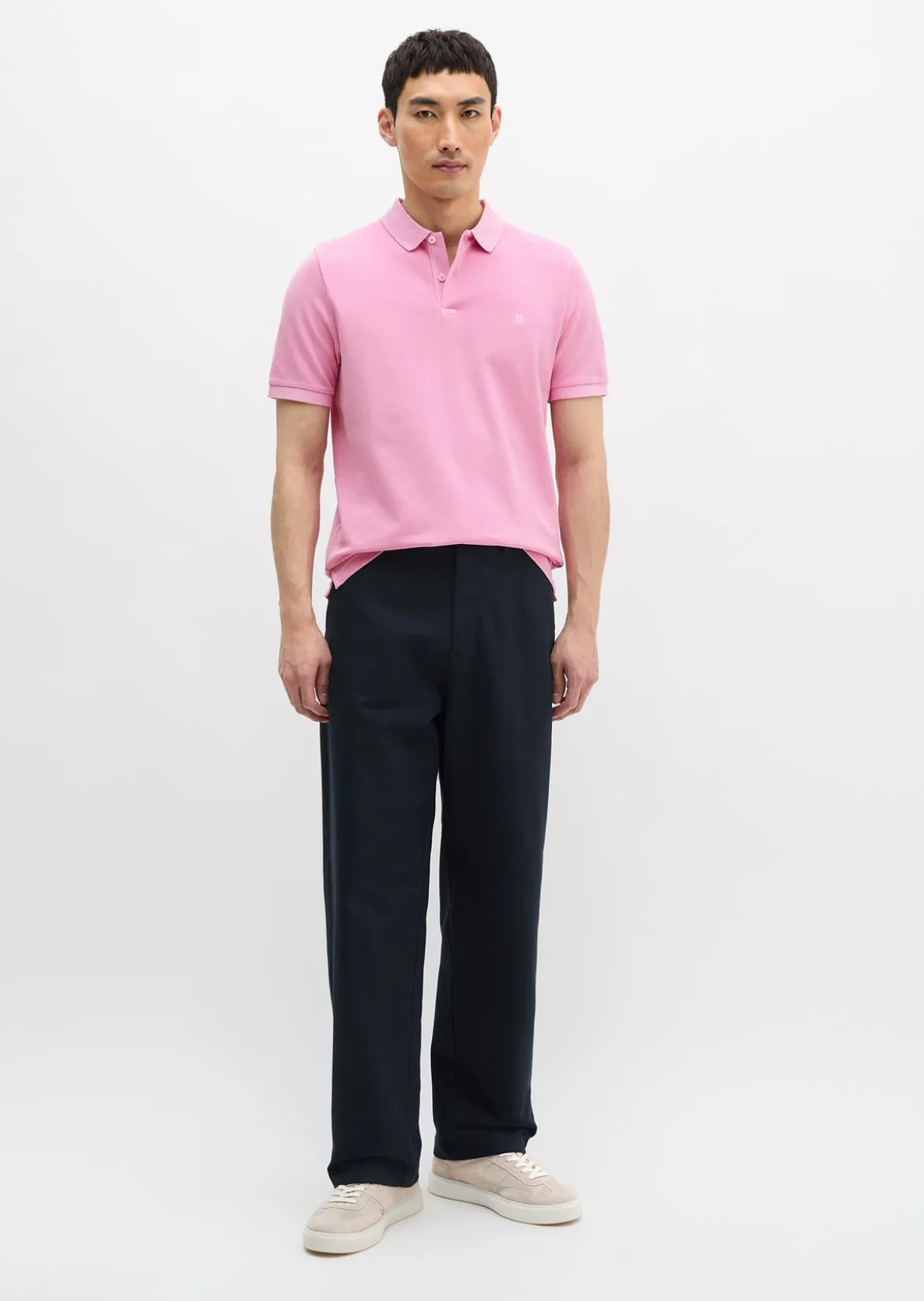 Poloshirt Piqué shaped garment-dyed aus Organic Cotton-Stretch