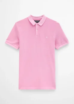 Poloshirt Piqué shaped garment-dyed aus Organic Cotton-Stretch