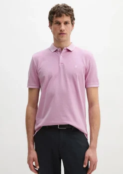 Poloshirt Piqué shaped garment-dyed aus Organic Cotton-Stretch
