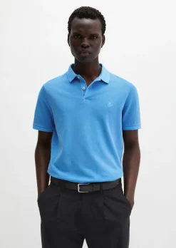Poloshirt Piqué shaped garment-dyed aus Organic Cotton-Stretch