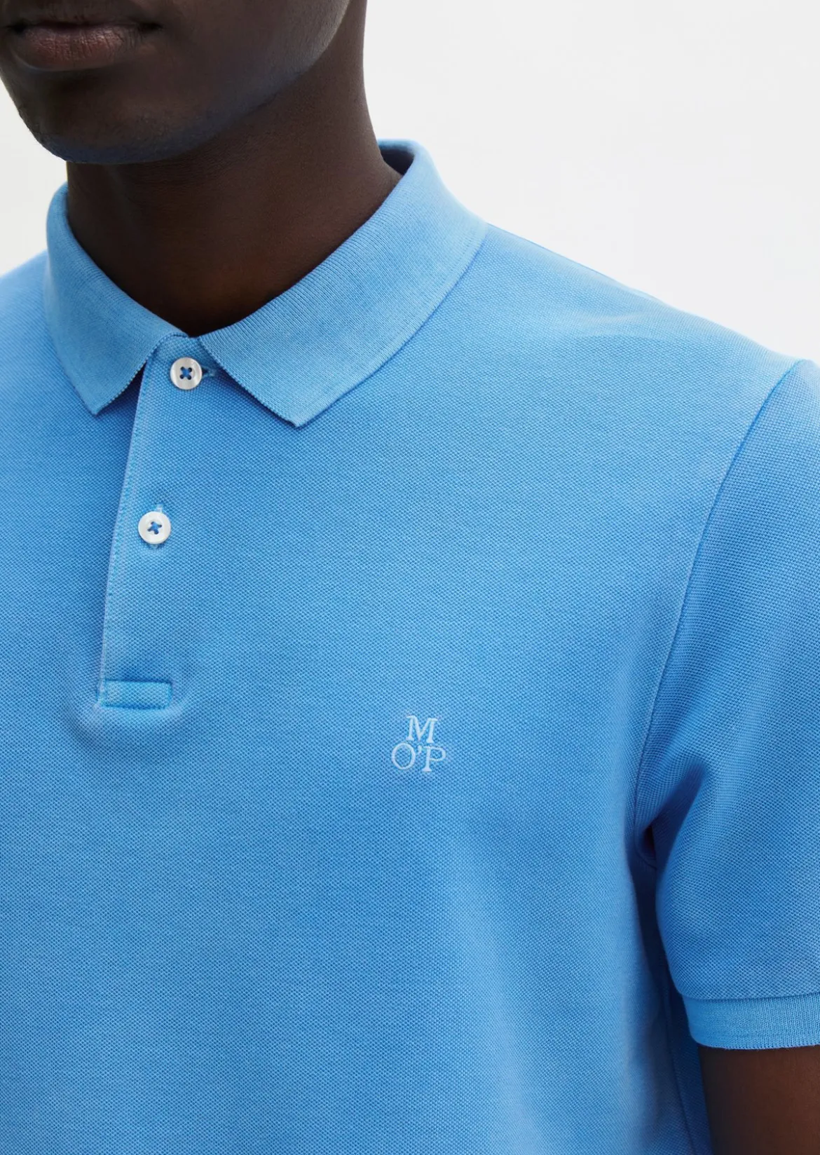 Poloshirt Piqué shaped garment-dyed aus Organic Cotton-Stretch