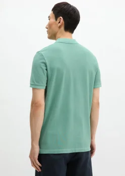 Poloshirt Piqué shaped garment-dyed aus Organic Cotton-Stretch