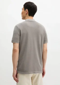 Poloshirt Piqué shaped garment-dyed aus Organic Cotton-Stretch