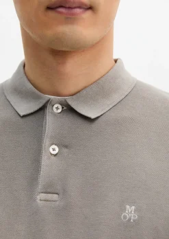 Poloshirt Piqué shaped garment-dyed aus Organic Cotton-Stretch