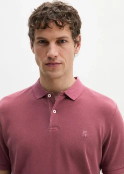 Poloshirt Piqué shaped garment-dyed aus Organic Cotton-Stretch
