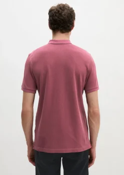 Poloshirt Piqué shaped garment-dyed aus Organic Cotton-Stretch