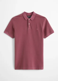 Poloshirt Piqué shaped garment-dyed aus Organic Cotton-Stretch