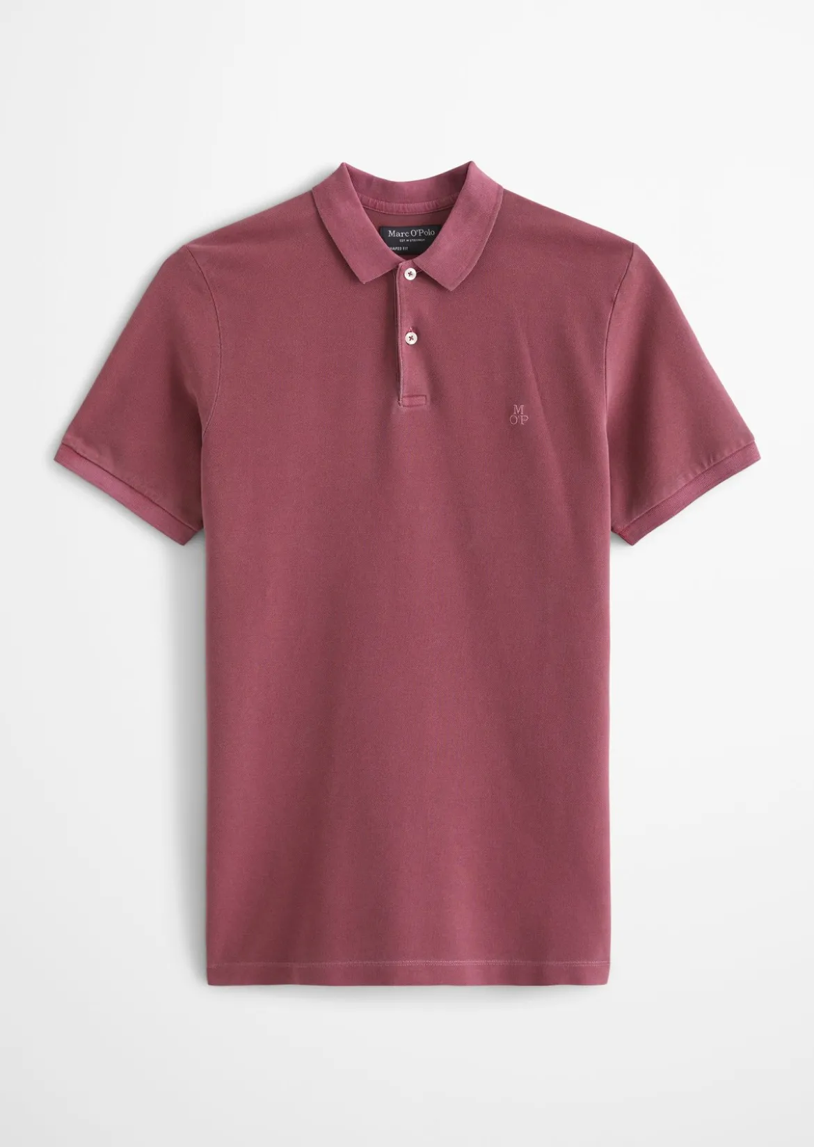 Poloshirt Piqué shaped garment-dyed aus Organic Cotton-Stretch