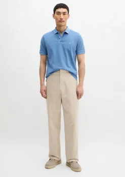 Poloshirt Piqué shaped garment-dyed aus Organic Cotton-Stretch