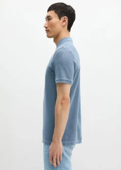 Poloshirt Piqué shaped garment-dyed aus Organic Cotton-Stretch