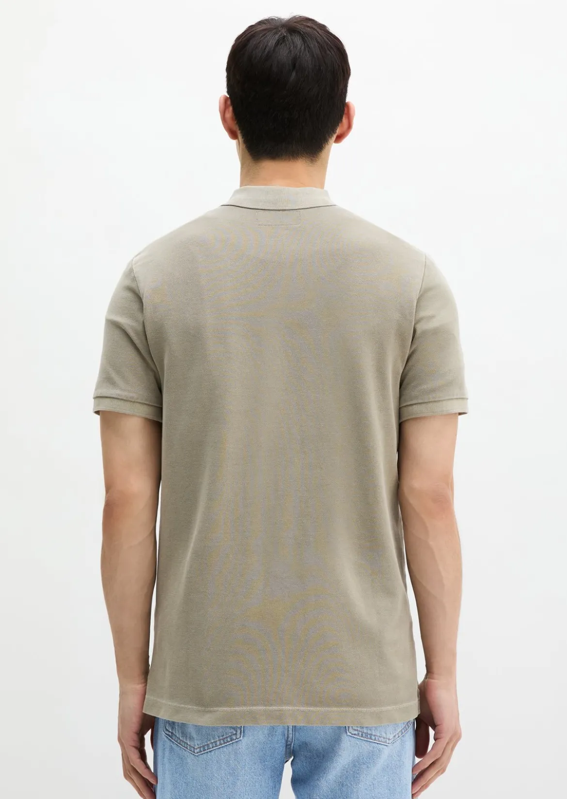 Poloshirt Piqué shaped garment-dyed aus Organic Cotton-Stretch