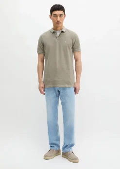 Poloshirt Piqué shaped garment-dyed aus Organic Cotton-Stretch