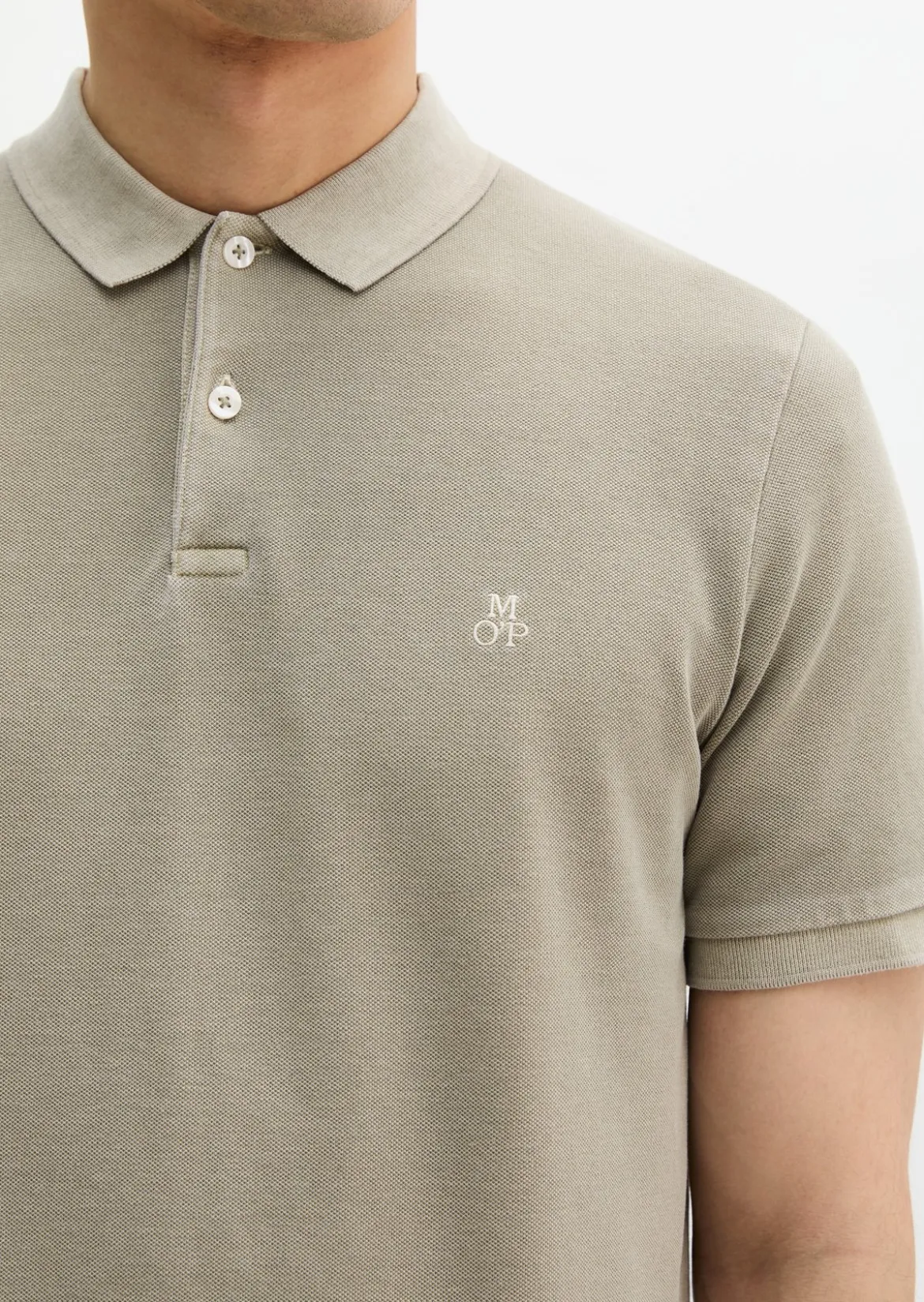 Poloshirt Piqué shaped garment-dyed aus Organic Cotton-Stretch