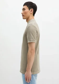 Poloshirt Piqué shaped garment-dyed aus Organic Cotton-Stretch