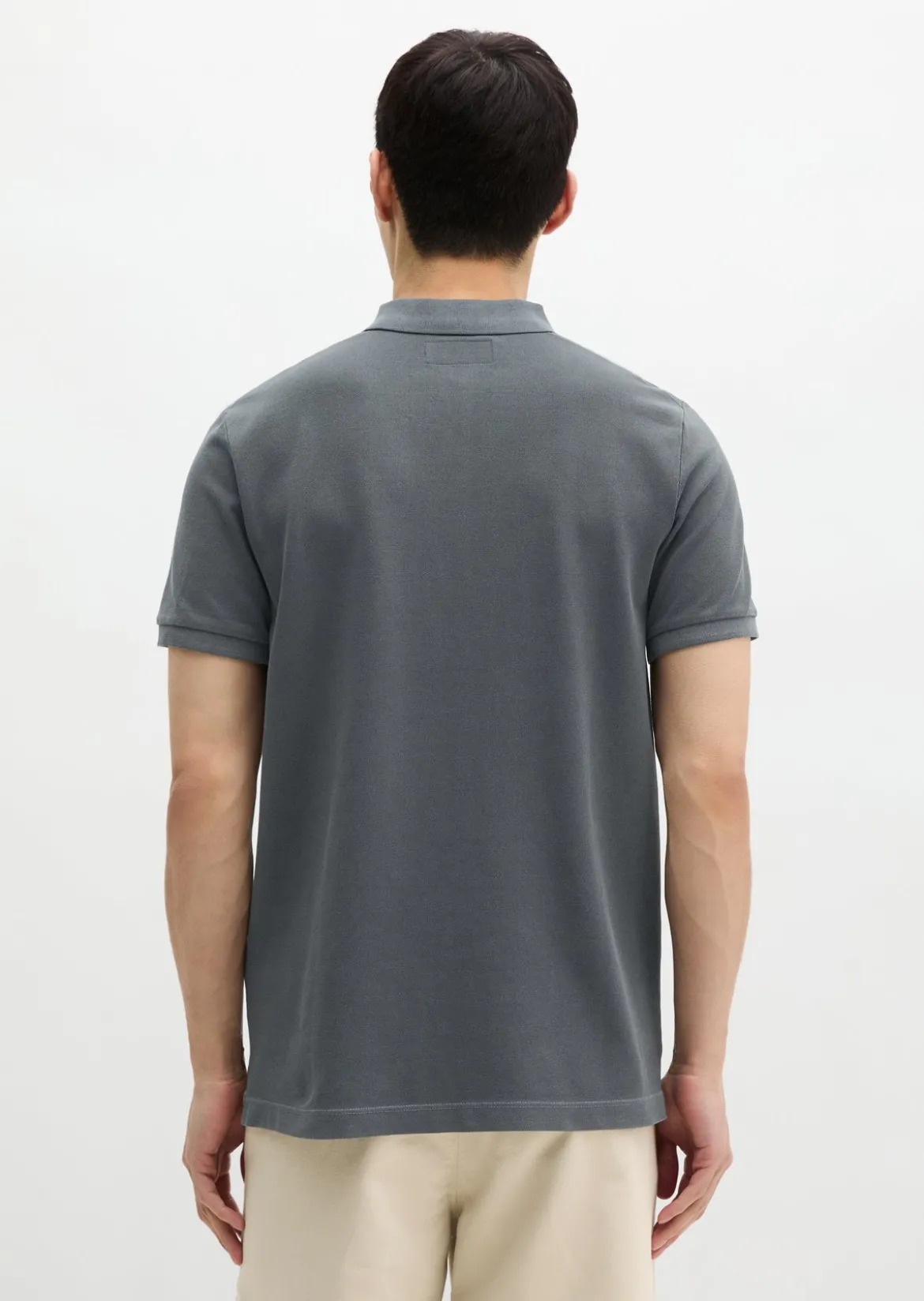 Poloshirt Piqué shaped garment-dyed aus Organic Cotton-Stretch