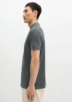 Poloshirt Piqué shaped garment-dyed aus Organic Cotton-Stretch