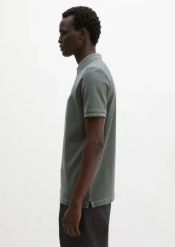 Poloshirt Piqué shaped garment-dyed aus Organic Cotton-Stretch