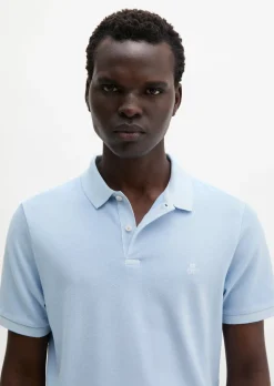 Poloshirt Piqué shaped garment-dyed aus Organic Cotton-Stretch