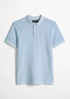 Poloshirt Piqué shaped garment-dyed aus Organic Cotton-Stretch