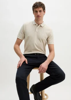 Poloshirt Piqué shaped garment-dyed aus Organic Cotton-Stretch