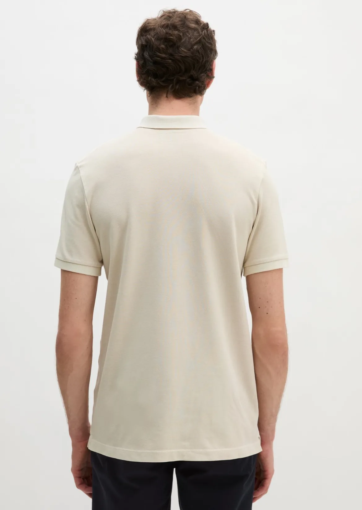 Poloshirt Piqué shaped garment-dyed aus Organic Cotton-Stretch