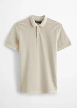 Poloshirt Piqué shaped garment-dyed aus Organic Cotton-Stretch