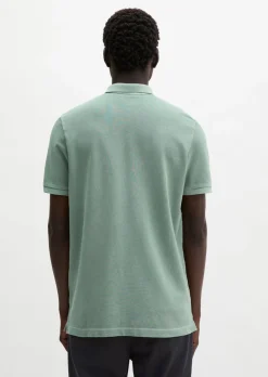 Poloshirt Piqué shaped garment-dyed aus Organic Cotton-Stretch