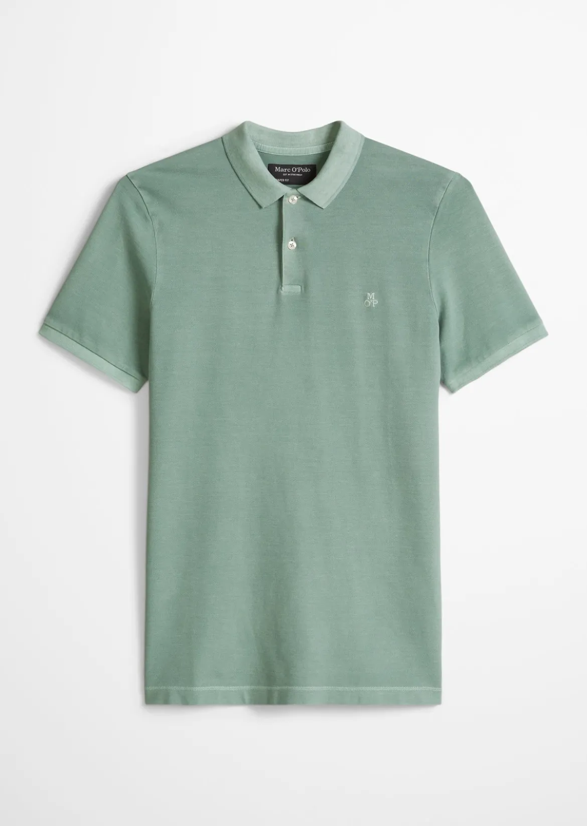 Poloshirt Piqué shaped garment-dyed aus Organic Cotton-Stretch