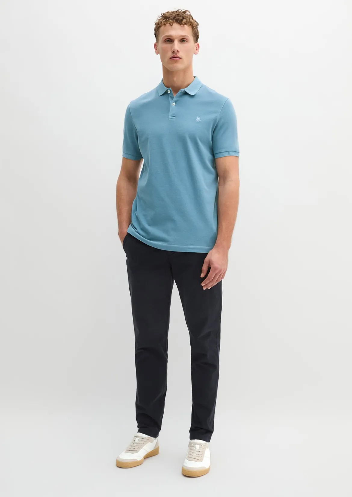 Poloshirt Piqué shaped aus Organic Cotton-Stretch