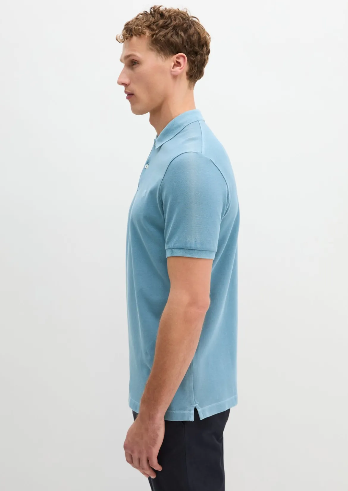 Poloshirt Piqué shaped aus Organic Cotton-Stretch