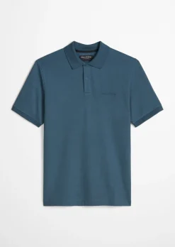 Poloshirt Piqué slim aus mittelschwerem Bio-Baumwoll-Viskose-Mix