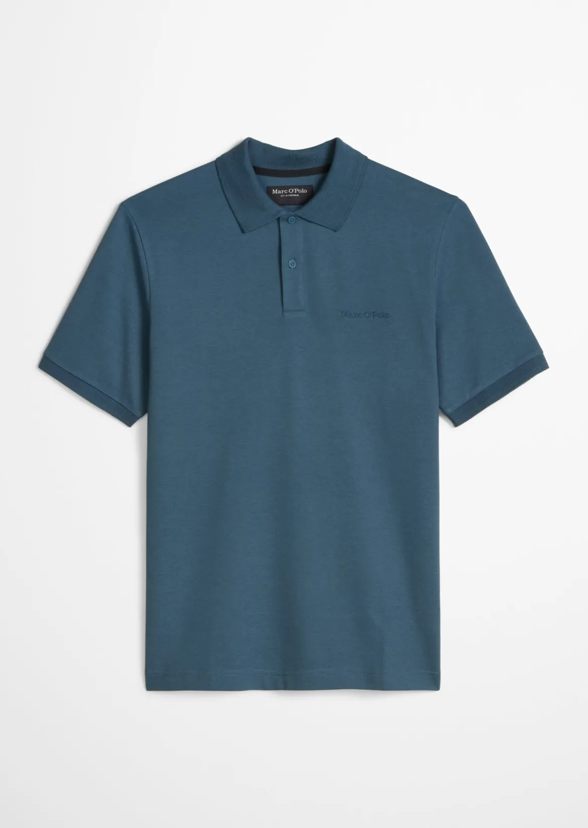 Poloshirt Piqué slim aus mittelschwerem Bio-Baumwoll-Viskose-Mix