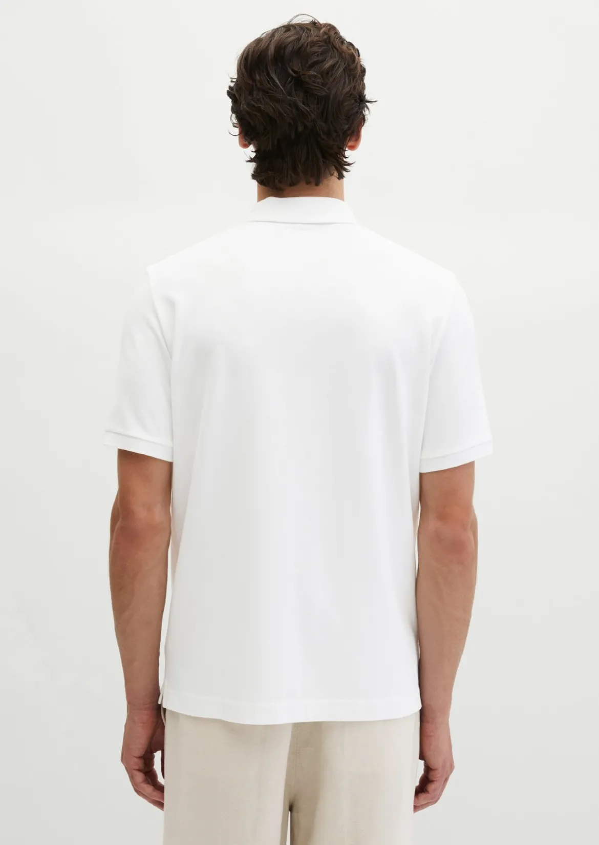 Poloshirt Piqué slim aus mittelschwerem Bio-Baumwoll-Viskose-Mix