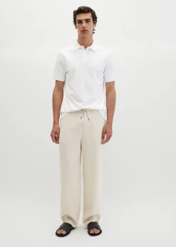 Poloshirt Piqué slim aus mittelschwerem Bio-Baumwoll-Viskose-Mix